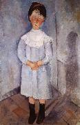 Amedeo Modigliani Little girl in blue oil painting